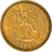 Moneda, Finlandia, 20 Pennia, 1981, EBC+, Aluminio - bronce, KM:47