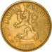 Moneda, Finlandia, 20 Pennia, 1986, BC+, Aluminio - bronce, KM:47