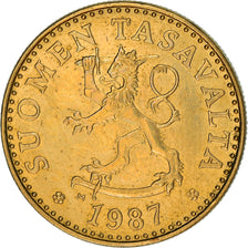 Münze, Finnland, 20 Pennia, 1987, S+, Aluminum-Bronze, KM:47
