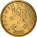 Moneda, Finlandia, 20 Pennia, 1989, MBC, Aluminio - bronce, KM:47
