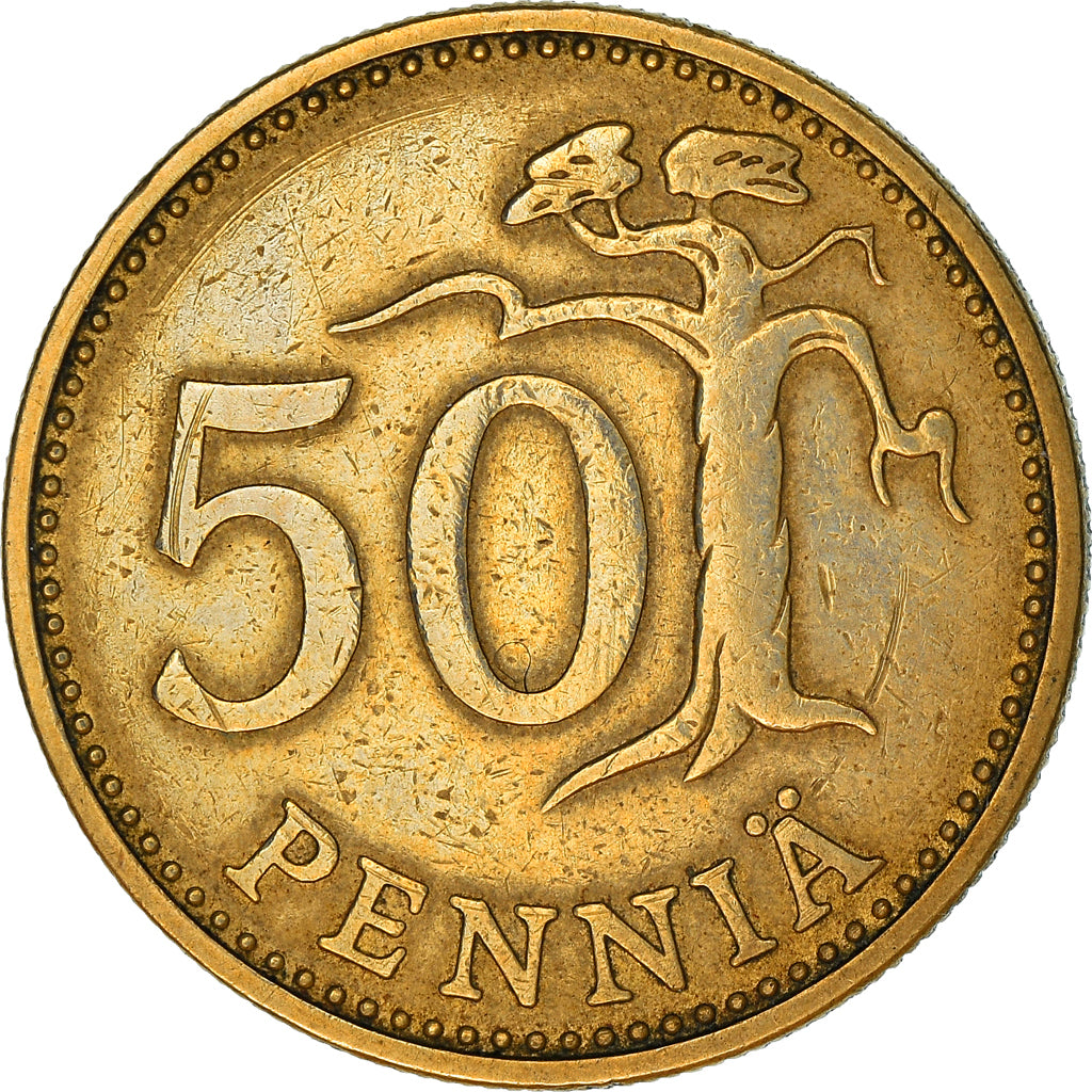 Coin, Finland, 50 Penniä, 1964, EF(40-45), Aluminum-Bronze, KM:48