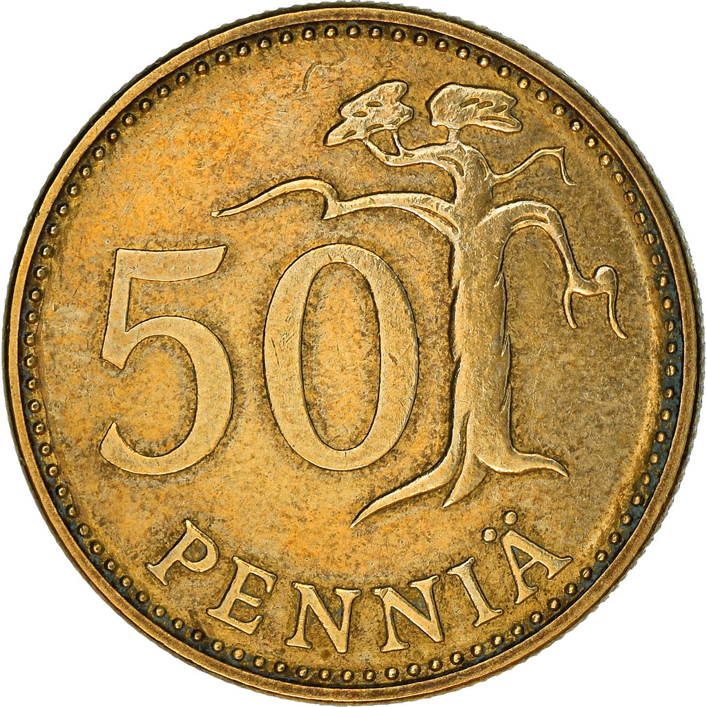 Moneta, Finlandia, 50 Penniä, 1972, BB+, Alluminio-bronzo, KM:48