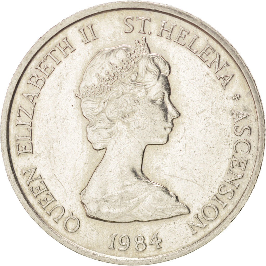 SAINT HELENA & ASCENSION, 5 Pence, 1984, British Royal Mint, KM #3, AU(55-58),..