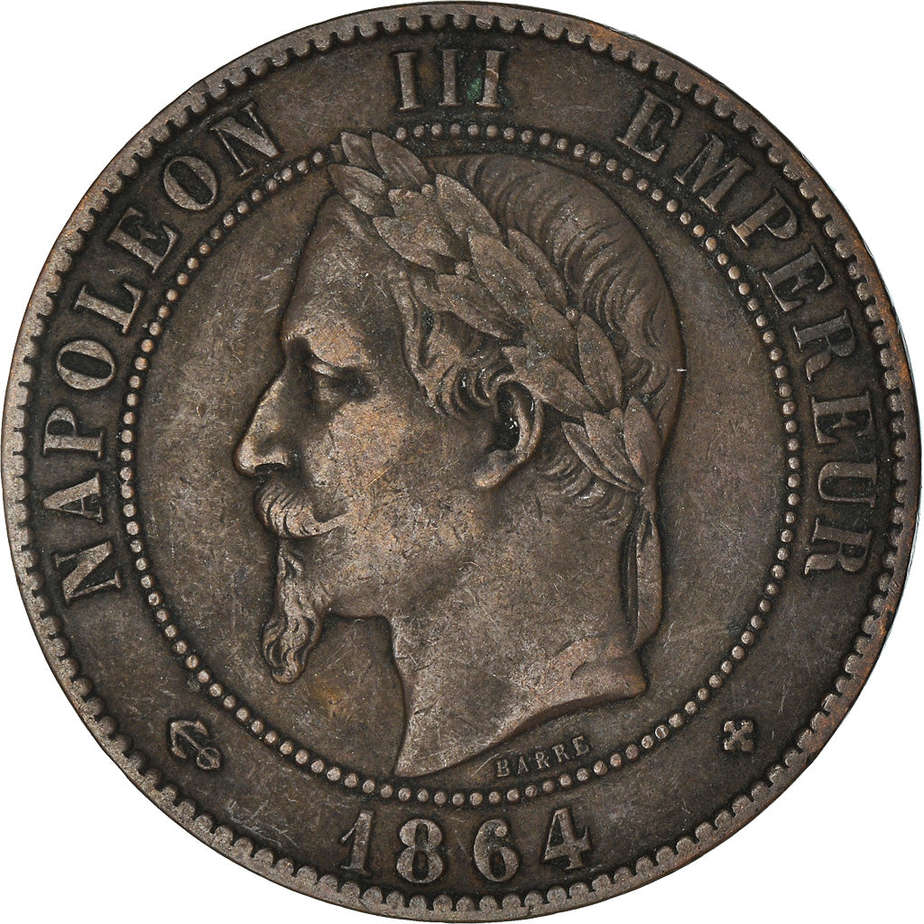 Münze, Frankreich, Napoleon III, Napoléon III, 10 Centimes, 1864, Strasbourg