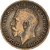 Moneda, Gran Bretaña, George V, Farthing, 1915, BC+, Bronce, KM:808.1