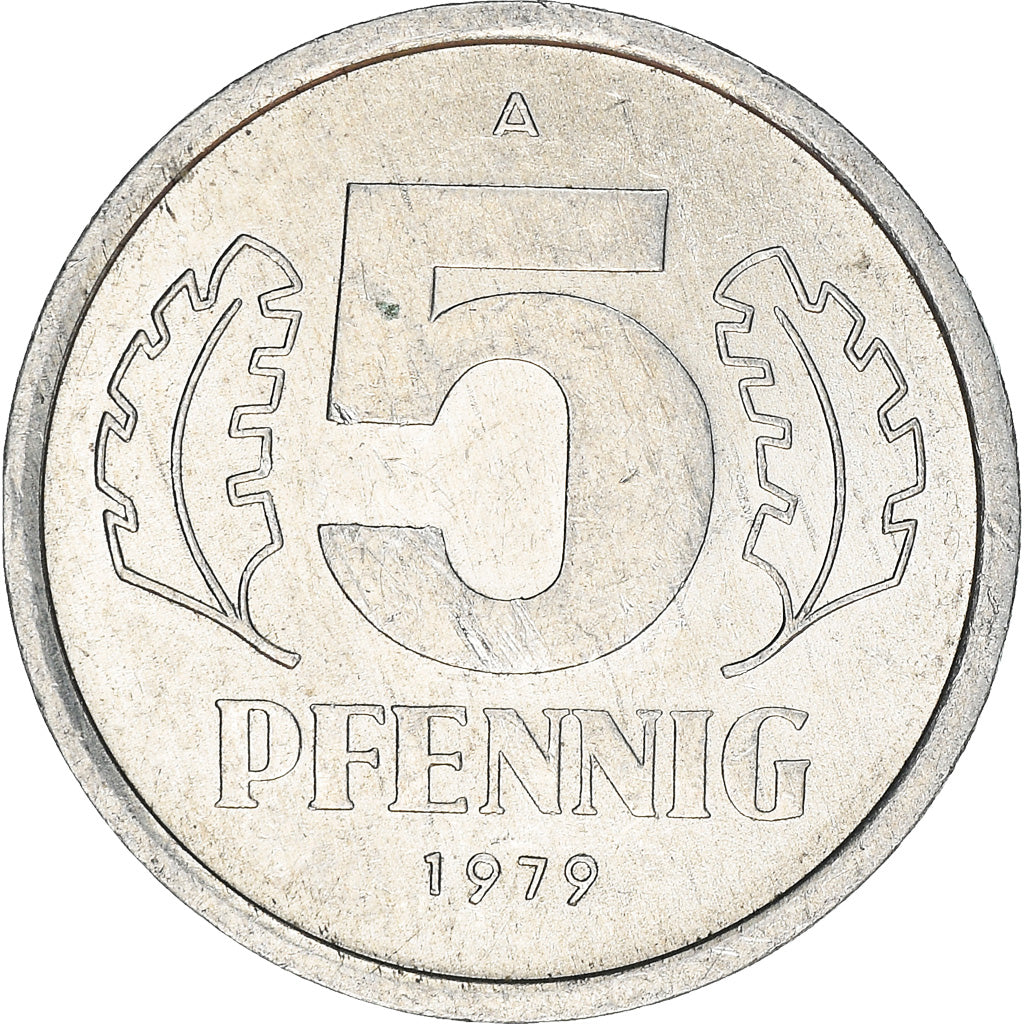 Coin, GERMAN-DEMOCRATIC REPUBLIC, 5 Pfennig, 1979, Berlin, MS(60-62), Aluminum
