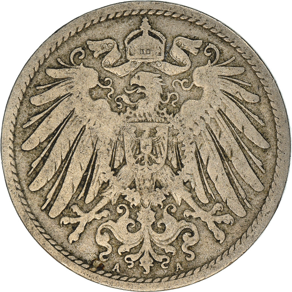 Moneta, GERMANIA - IMPERO, Wilhelm II, 10 Pfennig, 1900, Berlin, MB+