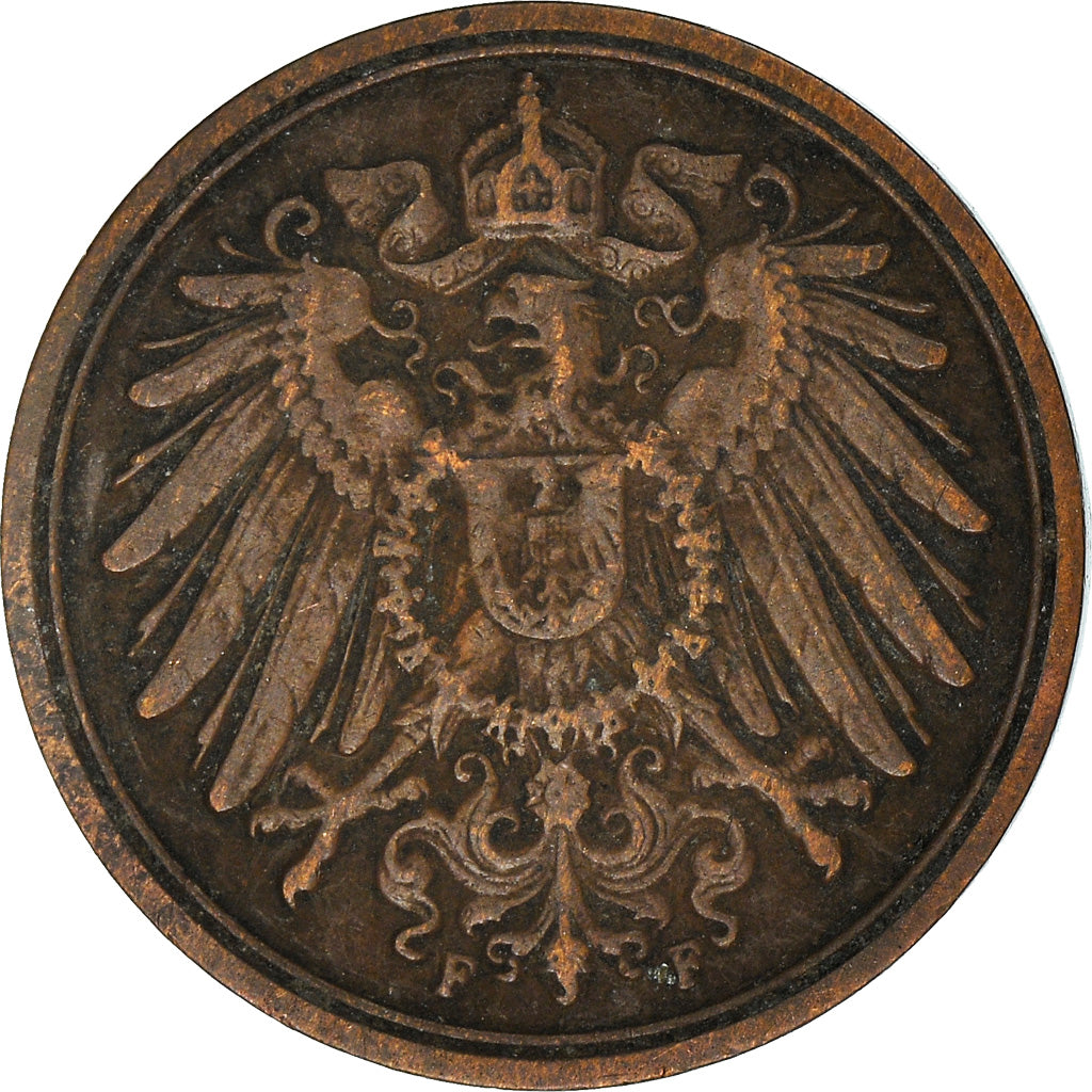 Coin, GERMANY - EMPIRE, Wilhelm II, Pfennig, 1895, Stuttgart, EF(40-45), Copper
