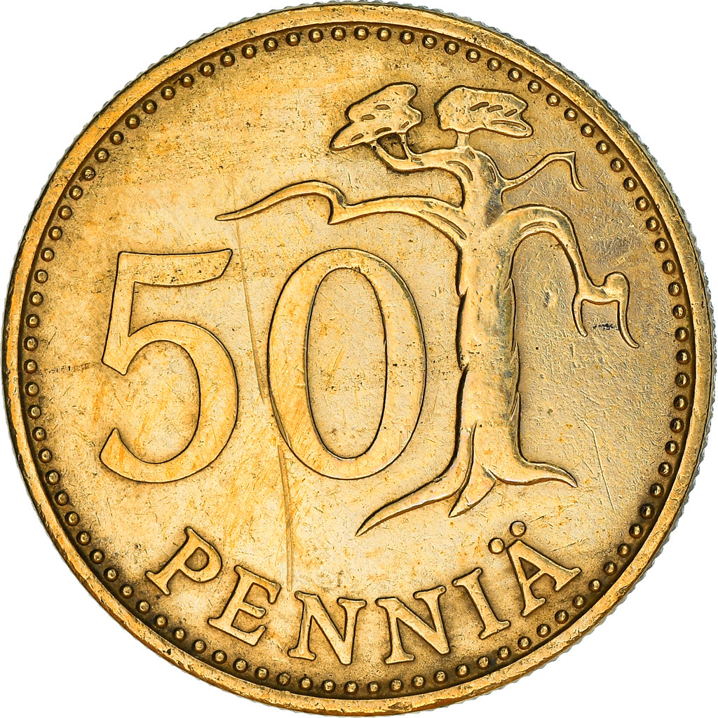 Coin, Finland, 50 Penniä, 1973, VF(20-25), Aluminum-Bronze, KM:48