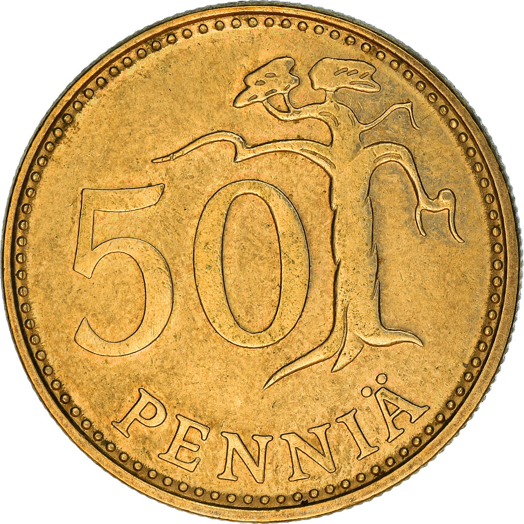 Coin, Finland, 50 Penniä, 1983, AU(50-53), Aluminum-Bronze, KM:48