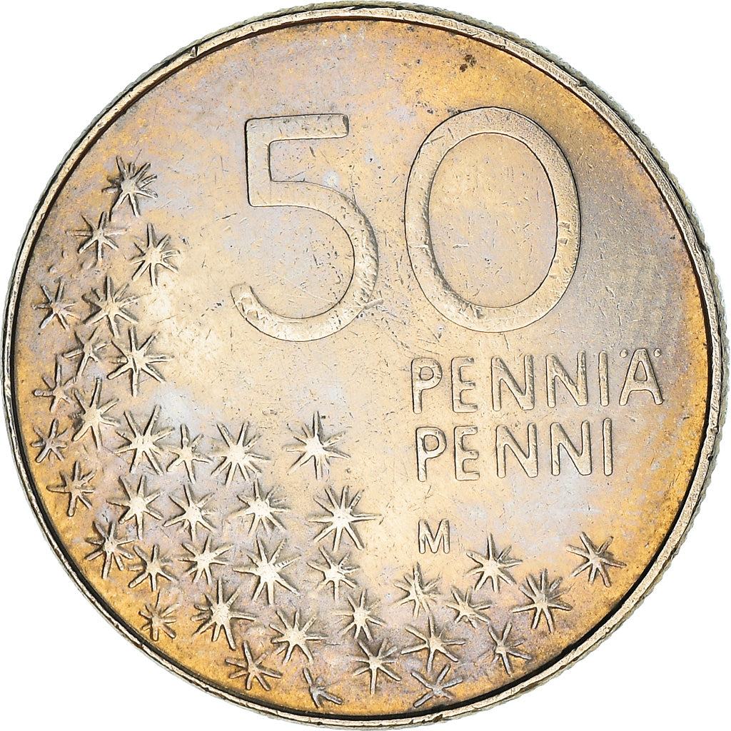 Moneta, Finlandia, 50 Penniä, 1991, BB+, Rame-nichel, KM:66
