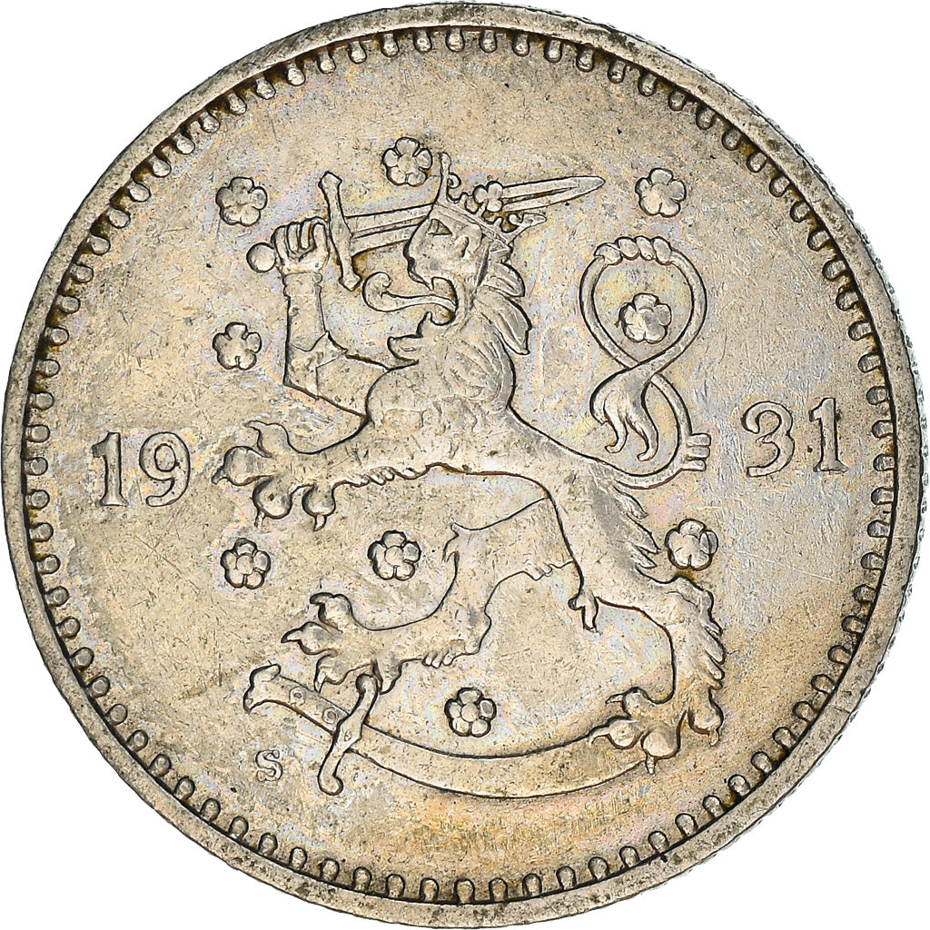 Coin, Finland, Markka, 1931, EF(40-45), Copper-nickel, KM:30