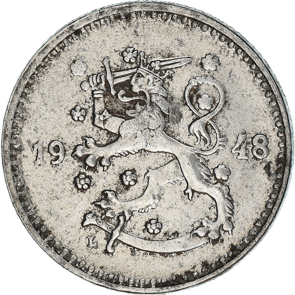 Coin, Finland, Markka, 1948, EF(40-45), Iron, KM:30b