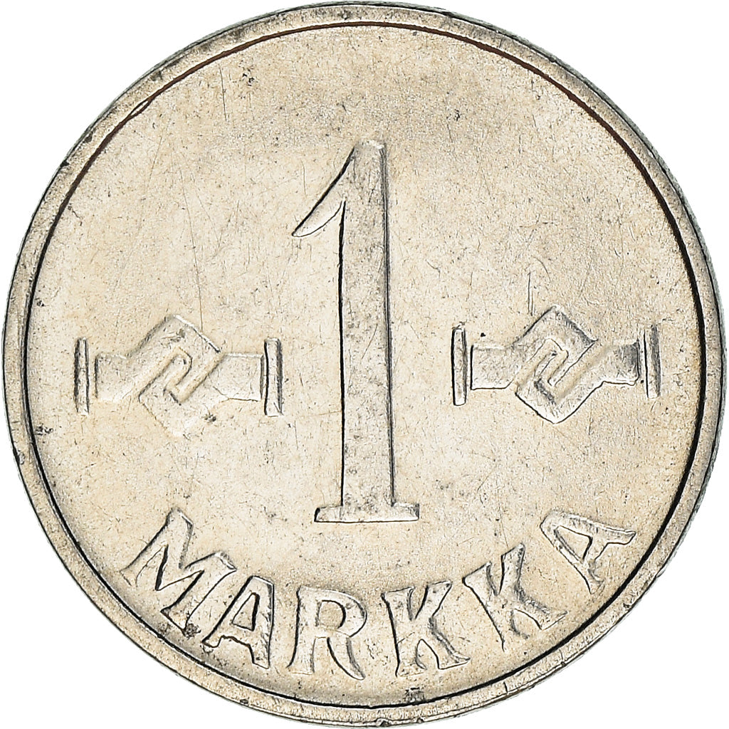Coin, Finland, Markka, 1957, AU(50-53), Nickel Plated Iron, KM:36a