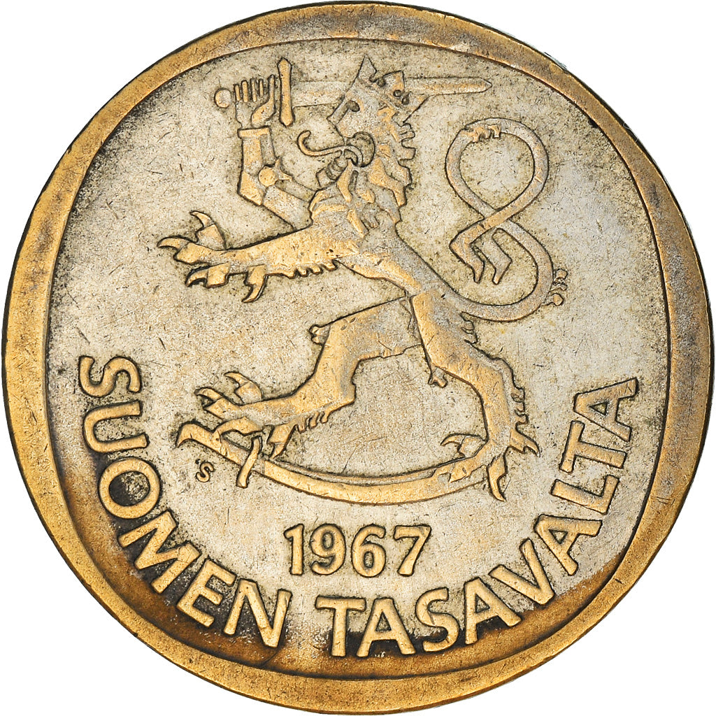 Coin, Finland, Markka, 1967, VF(30-35), Copper-nickel, KM:49a