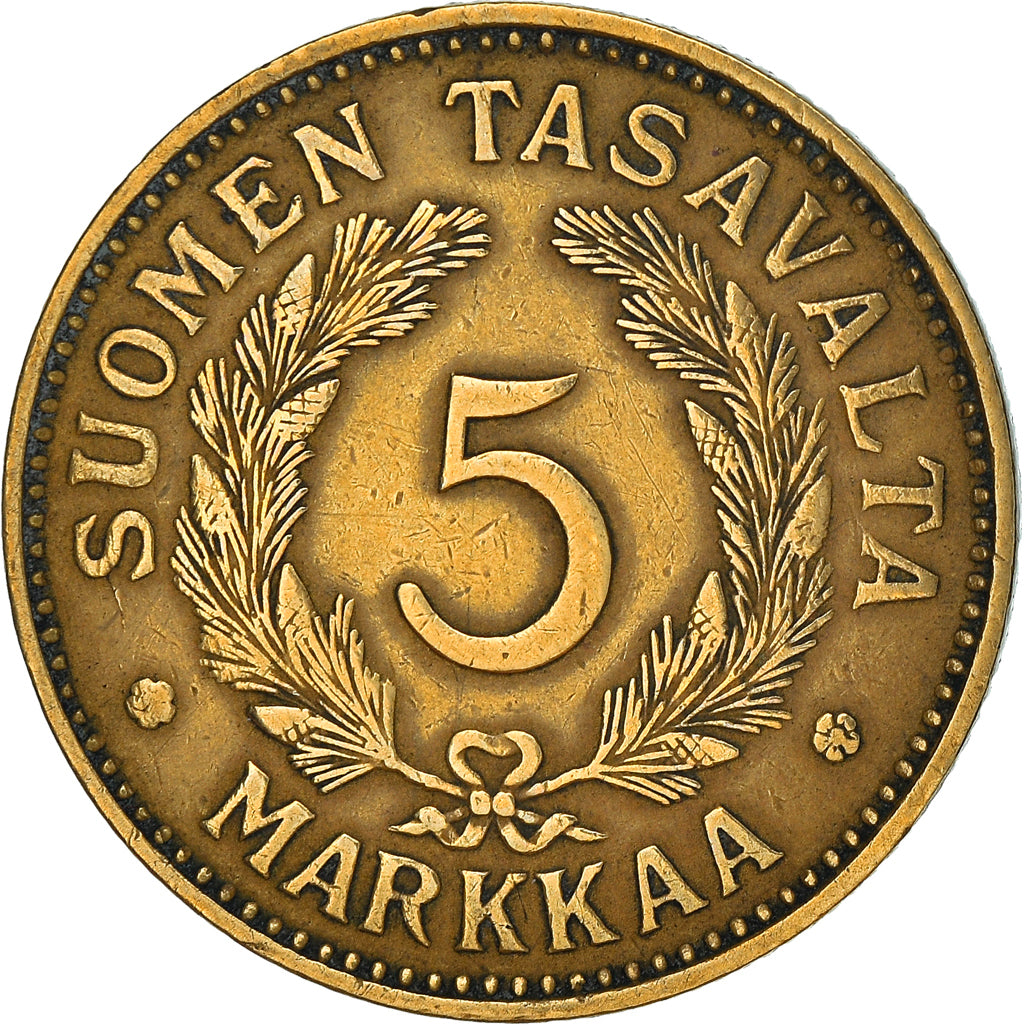 Coin, Finland, 5 Markkaa, 1931, EF(40-45), Aluminum-Bronze, KM:31