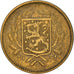 Moneda, Finlandia, 5 Markkaa, 1951, MBC+, Latón, KM:31a