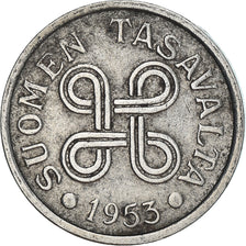 Moneda, Finlandia, 5 Markkaa, 1953, MBC, Hierro, KM:37