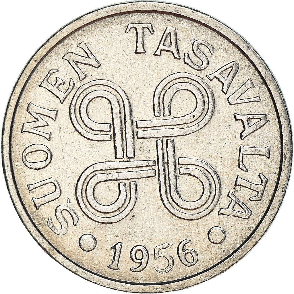 Coin, Finland, 5 Markkaa, 1956, EF(40-45), Nickel Plated Iron, KM:37a