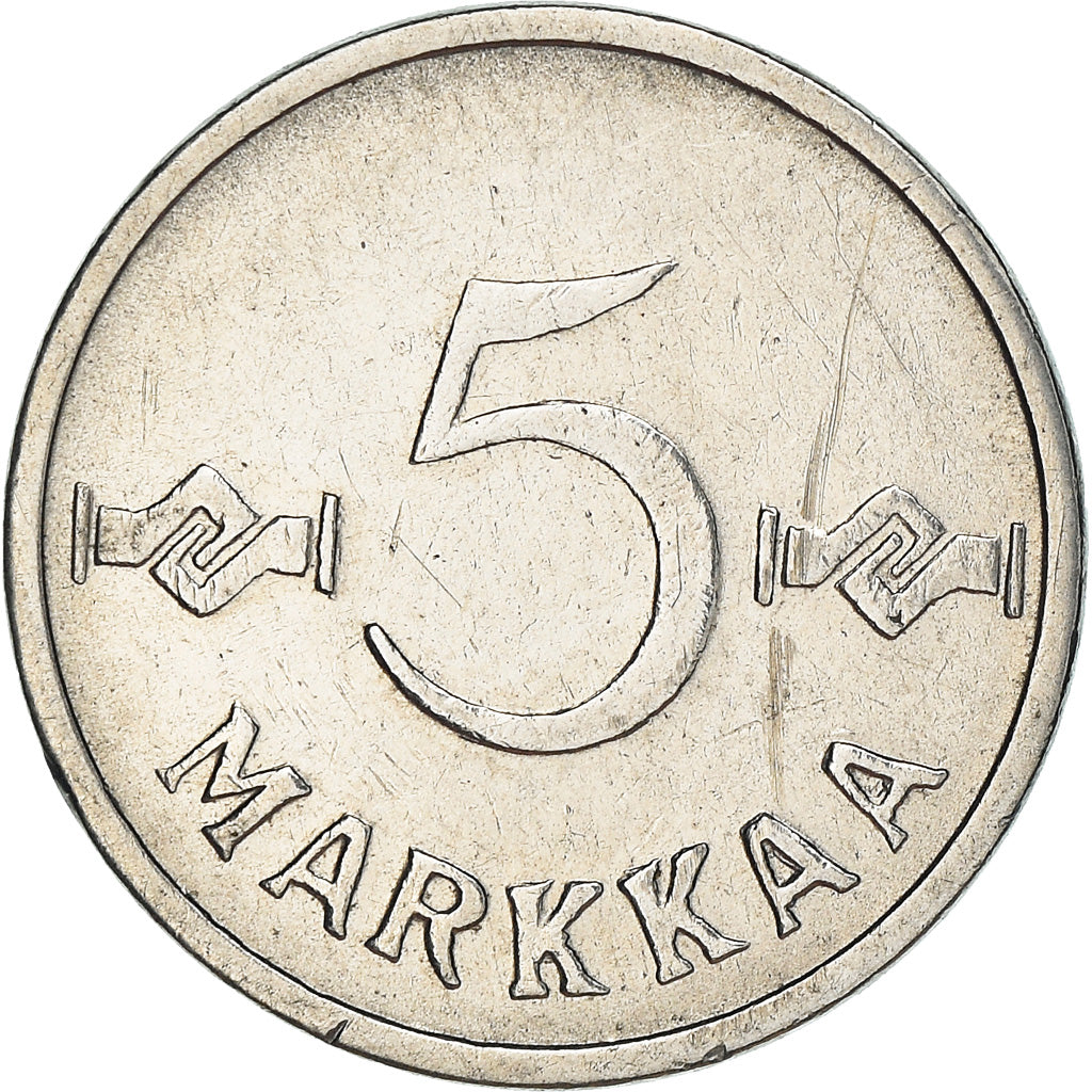 Coin, Finland, 5 Markkaa, 1956, EF(40-45), Nickel Plated Iron, KM:37a
