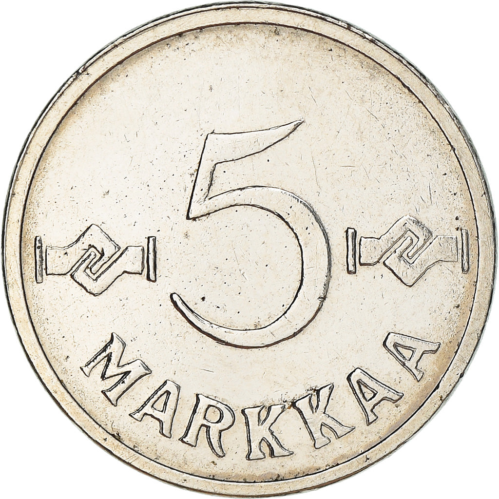 Munten, Finland, 5 Markkaa, 1958, ZF, Nickel Plated Iron, KM:37a