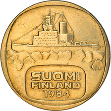 Coin, Finland, 5 Markkaa, 1984, AU(50-53), Aluminum-Bronze, KM:57