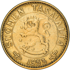 Moeda, Finlândia, 50 Markkaa, 1953, AU(50-53), Alumínio-Bronze, KM:40