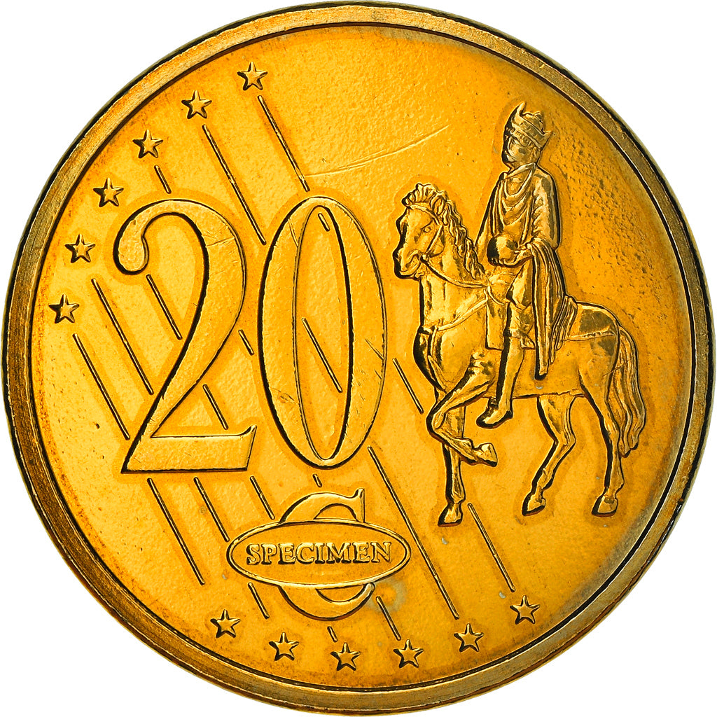 Czech Republic, 20 Euro Cent, 2003, unofficial private coin, AU(50-53), Brass