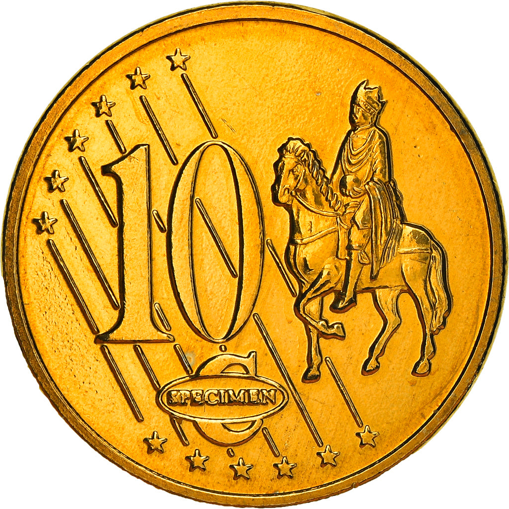 Czech Republic, Fantasy euro patterns, 10 Euro Cent, 2003, AU(50-53), Brass