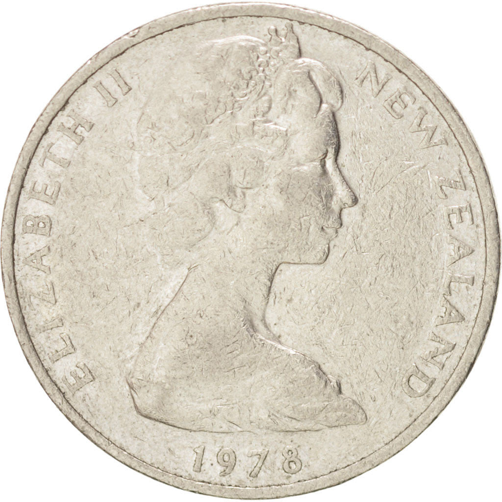 Coin, New Zealand, Elizabeth II, 10 Cents, 1978, EF(40-45), Copper-nickel