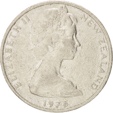 Moneda, Nueva Zelanda, Elizabeth II, 10 Cents, 1978, MBC, Cobre - níquel