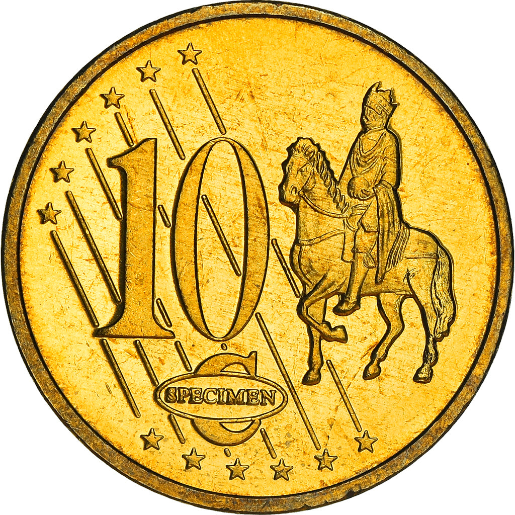 Great Britain, 10 Euro Cent, 2003, unofficial private coin, MS(60-62), Brass