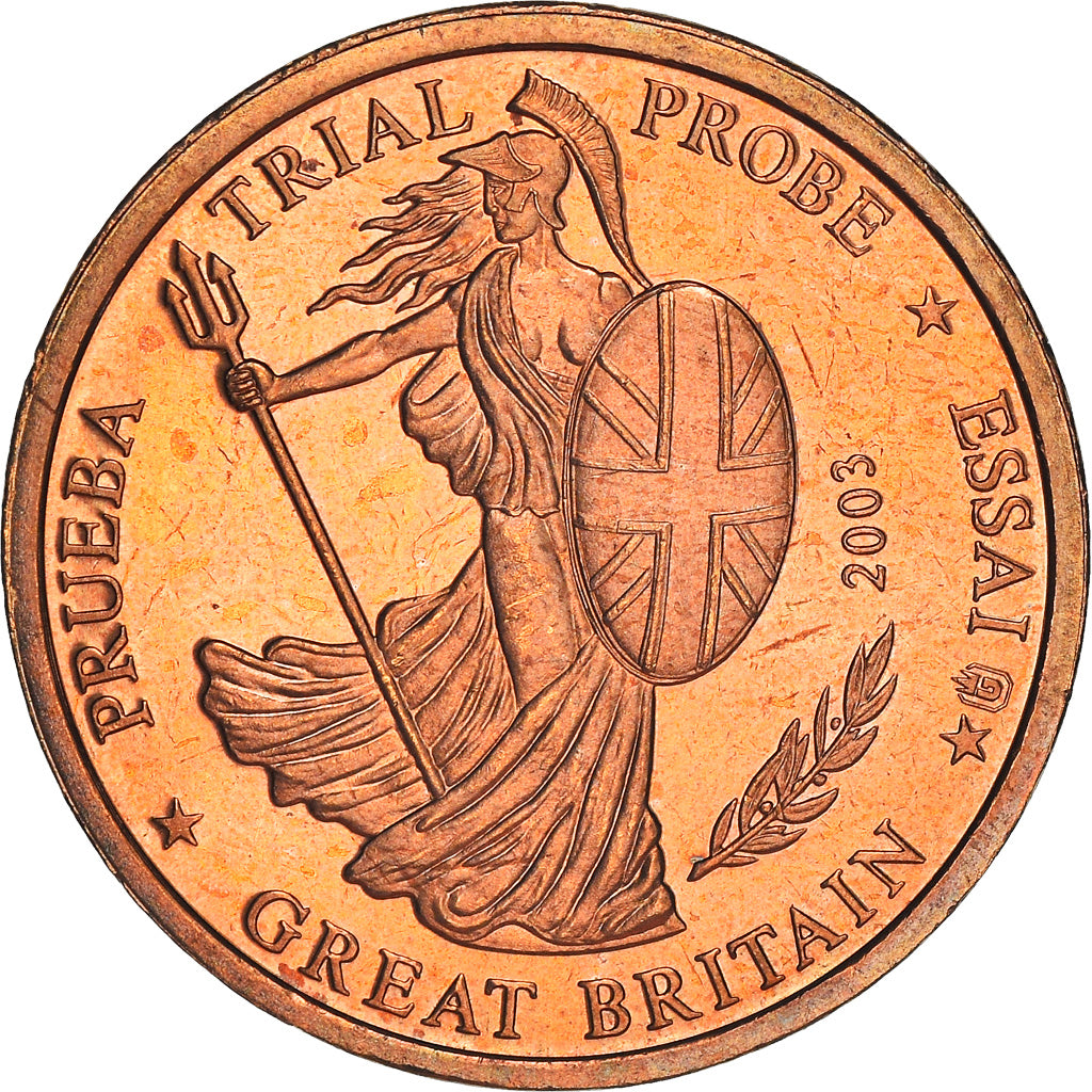 Great Britain, 5 Euro Cent, 2003, AU(55-58), Copper Plated Steel