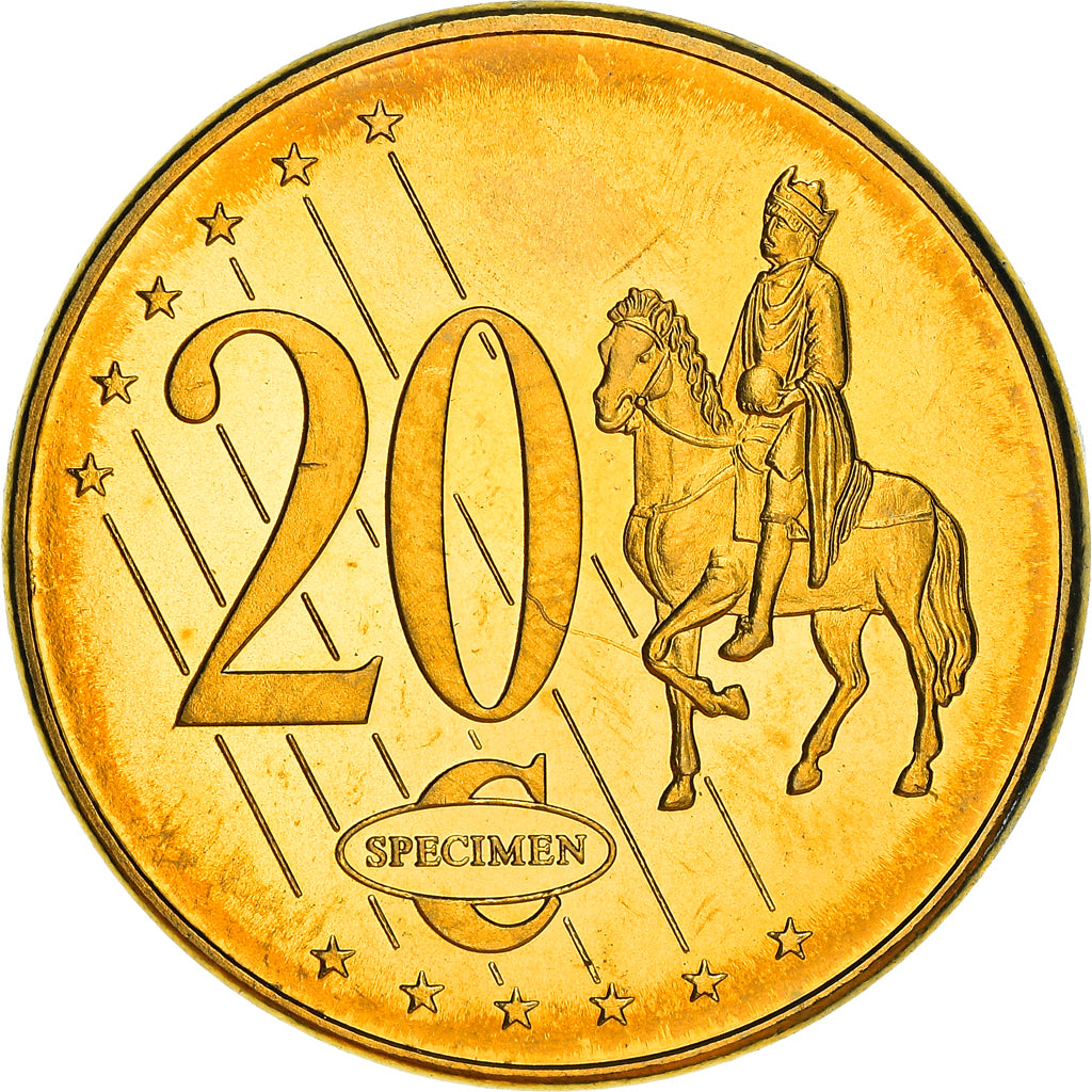 Denmark, 20 Euro Cent, 2003, unofficial private coin, MS(60-62), Brass