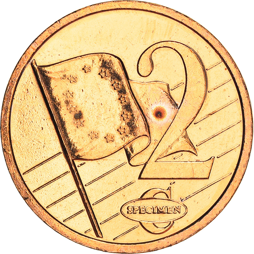 Denmark, 2 Euro Cent, 2003, unofficial private coin, VF(30-35), Copper Plated