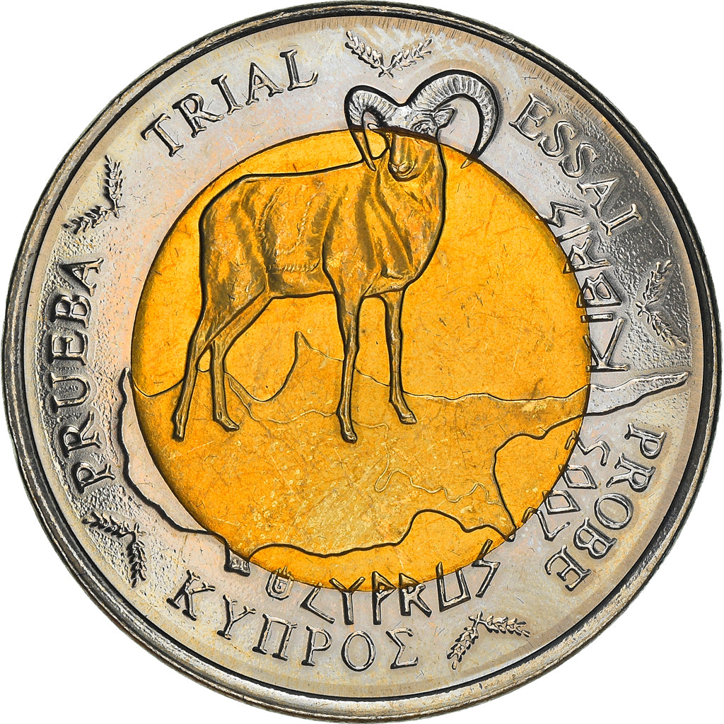 Cyprus, 2 Euro, 2003, unofficial private coin, AU(55-58), Bi-Metallic