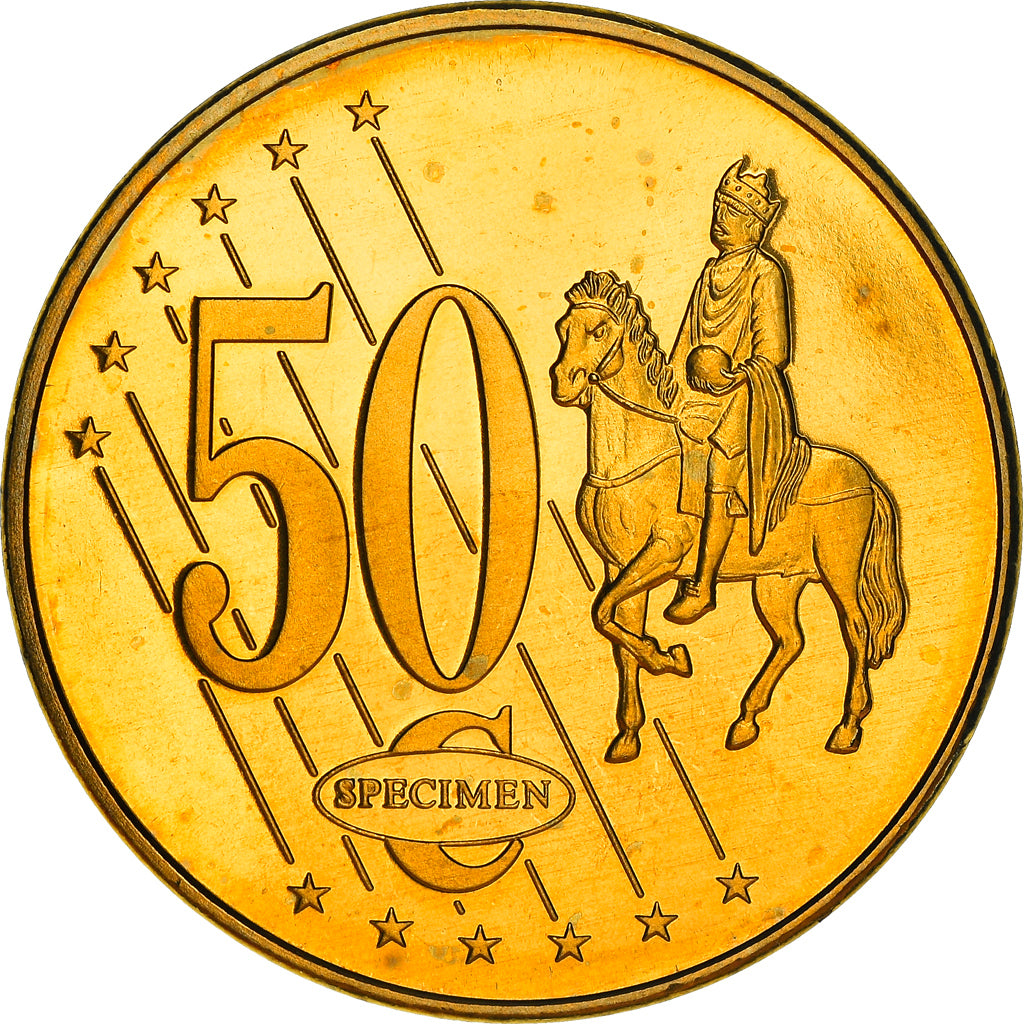 Cyprus, 50 Euro Cent, 2003, unofficial private coin, MS(60-62), Brass