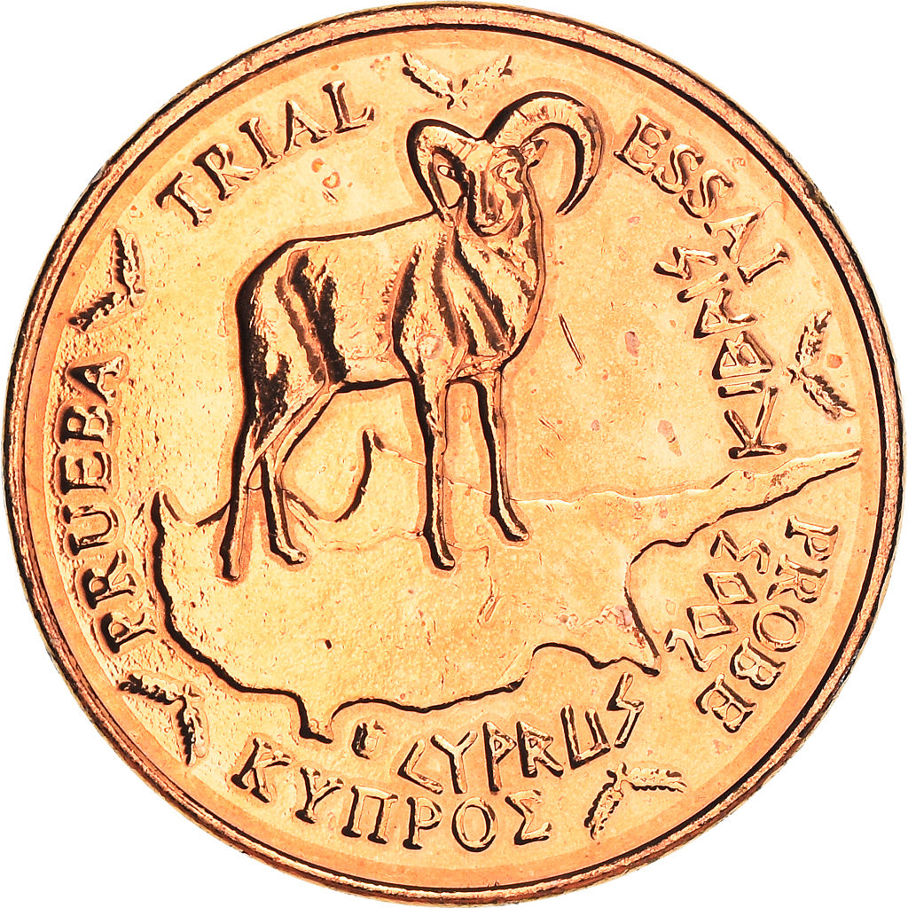 Cypr, Fantasy euro patterns, 2 Euro Cent, 2003, EF(40-45), Miedź