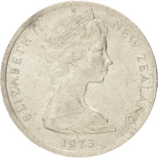 Coin, New Zealand, Elizabeth II, 5 Cents, 1973, AU(55-58), Copper-nickel