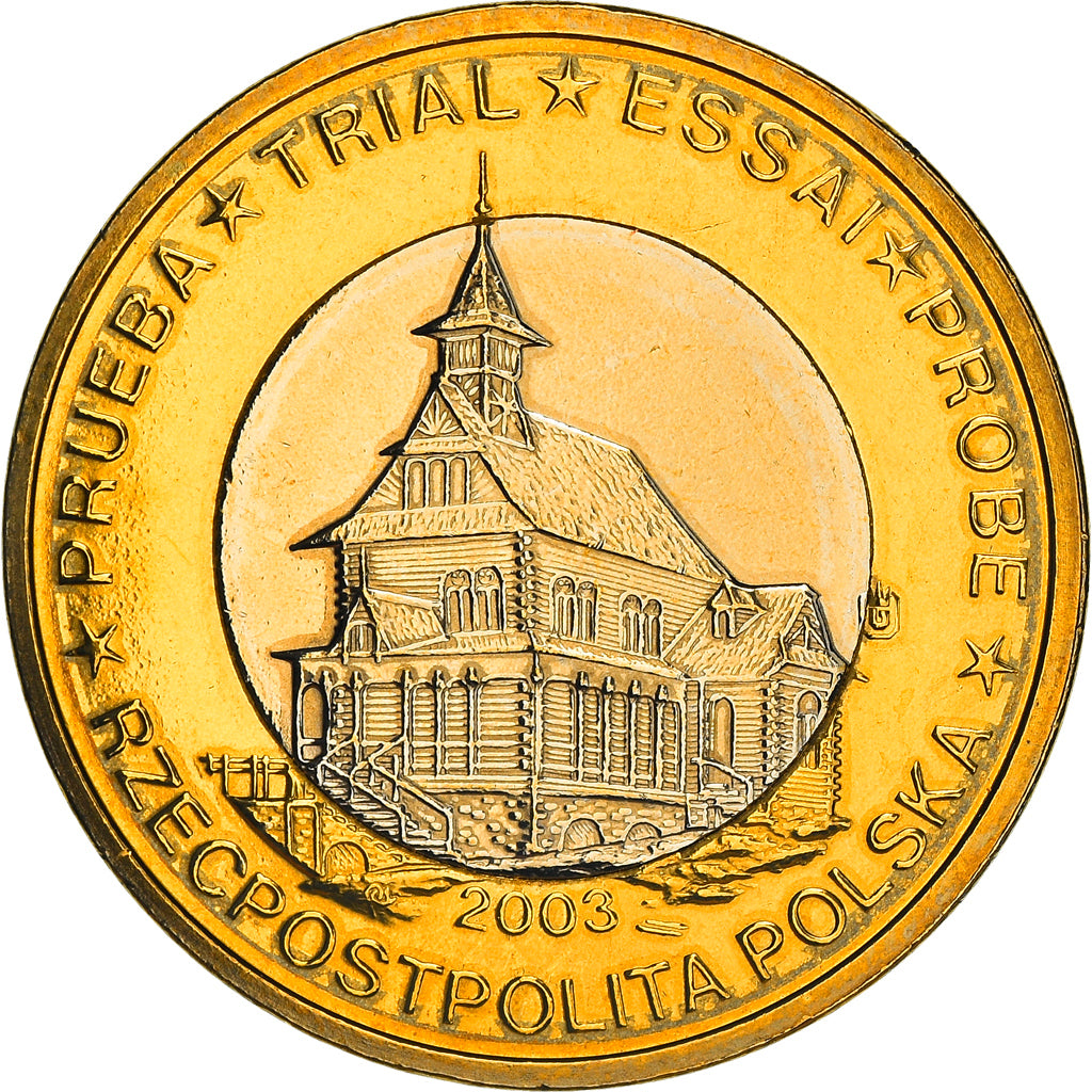 Polonia, Euro, 2003, unofficial private coin, BB+, Bi-metallico