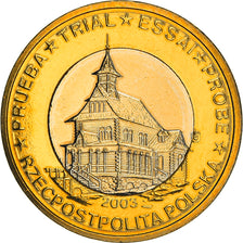 Polonia, Euro, 2003, unofficial private coin, BB+, Bi-metallico