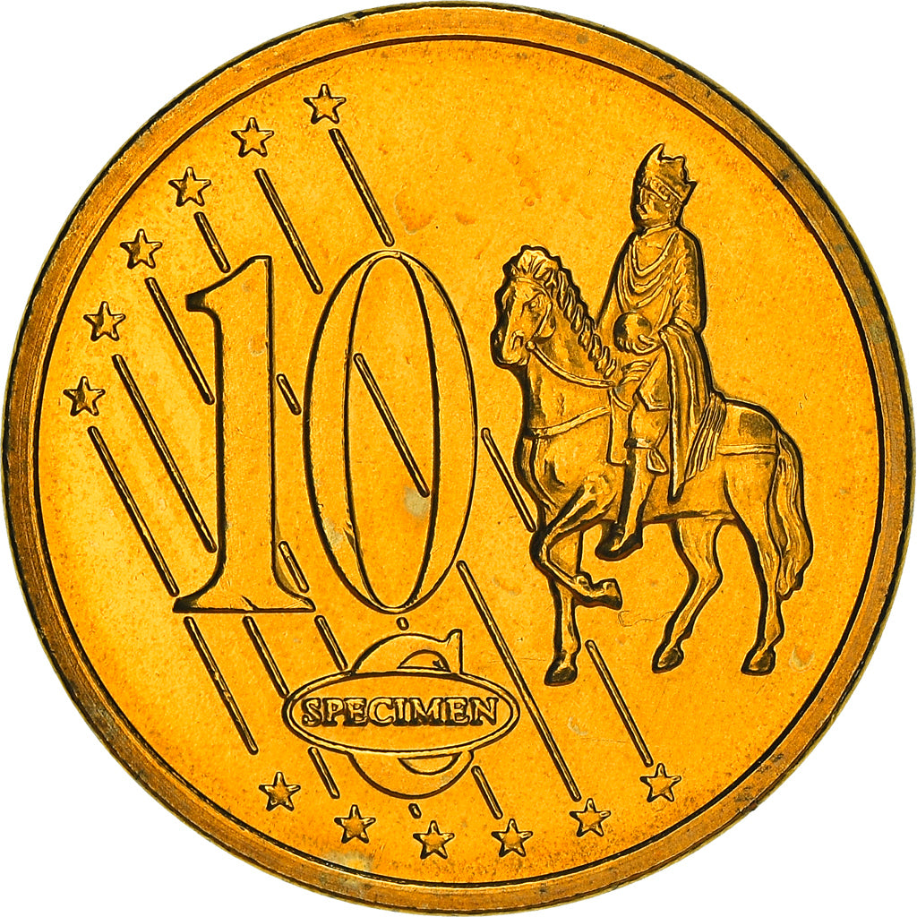 Polonia, 10 Euro Cent, 2003, unofficial private coin, EBC, Latón