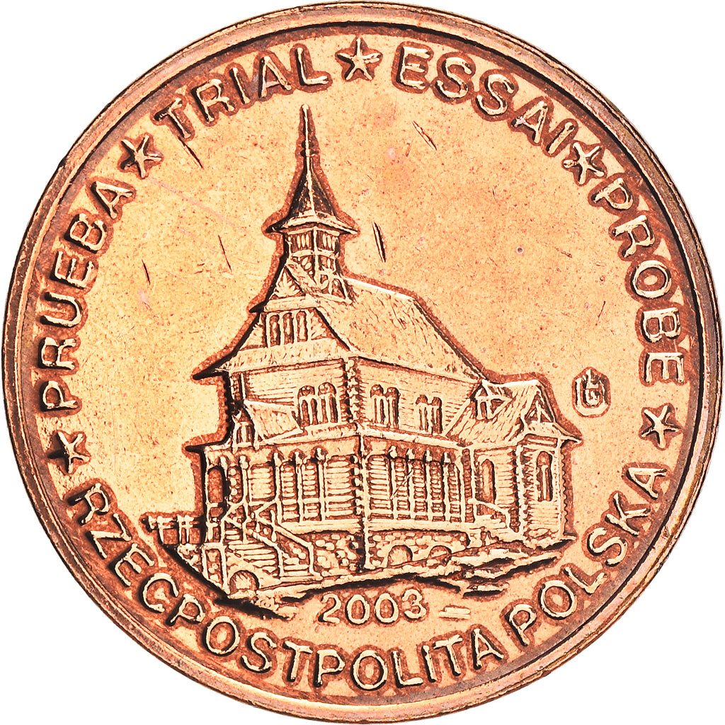 Poland, 5 Euro Cent, 2003, unofficial private coin, VF(30-35), Copper