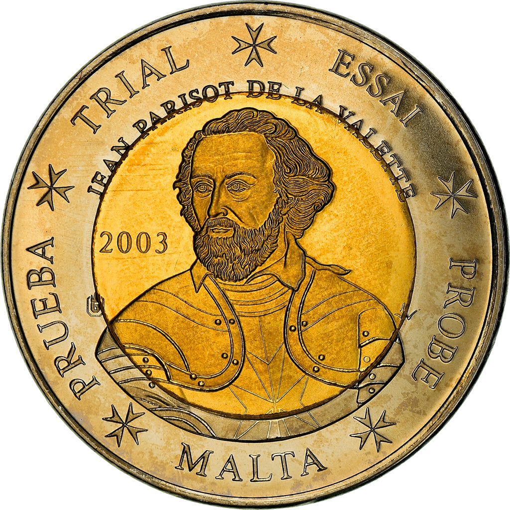 Malta, 2 Euro, 2003, unofficial private coin, FDC, Bi-metallico