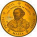 Malta, 50 Euro Cent, 2003, unofficial private coin, MS(65-70), Brass