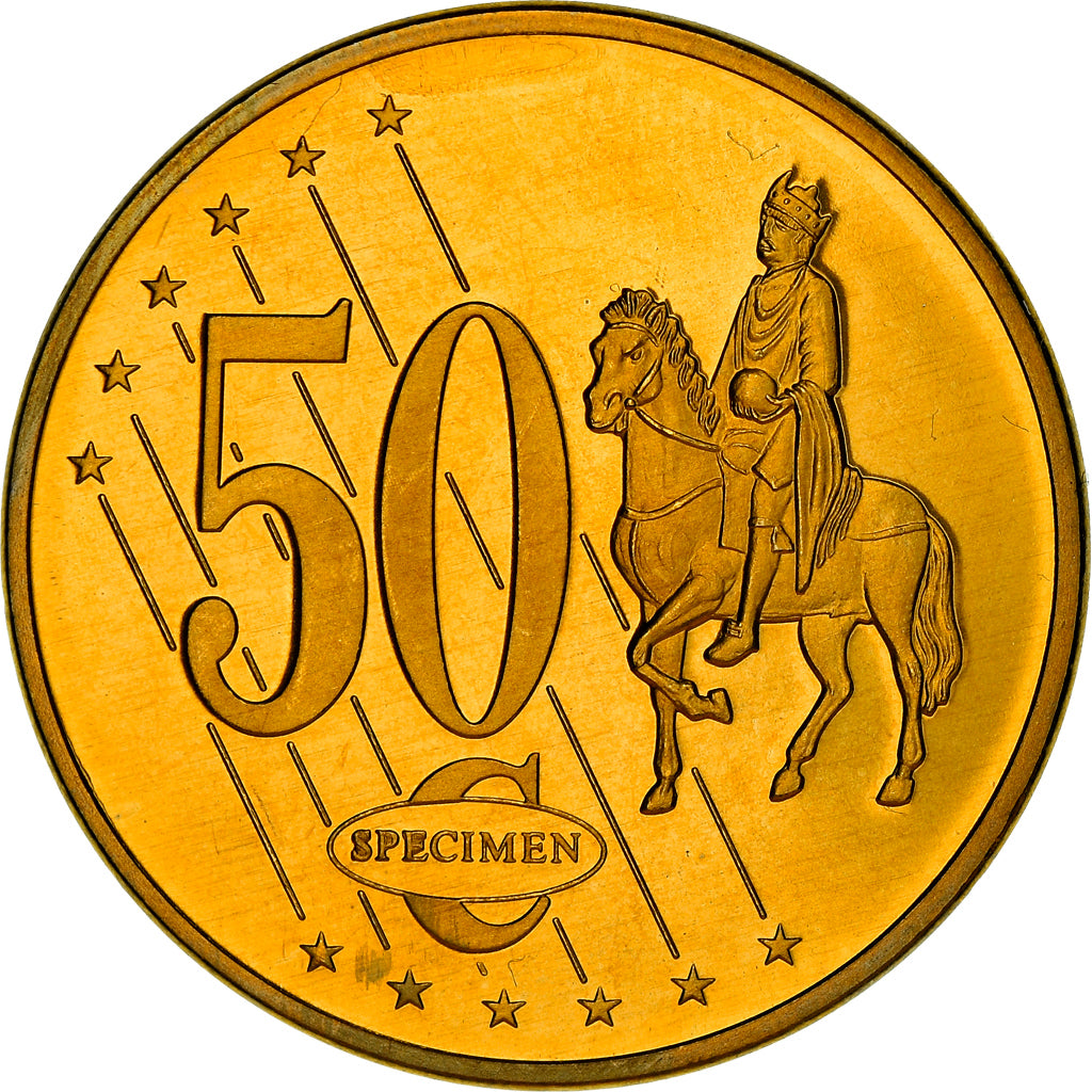 Malta, 50 Euro Cent, 2003, unofficial private coin, MS(65-70), Brass