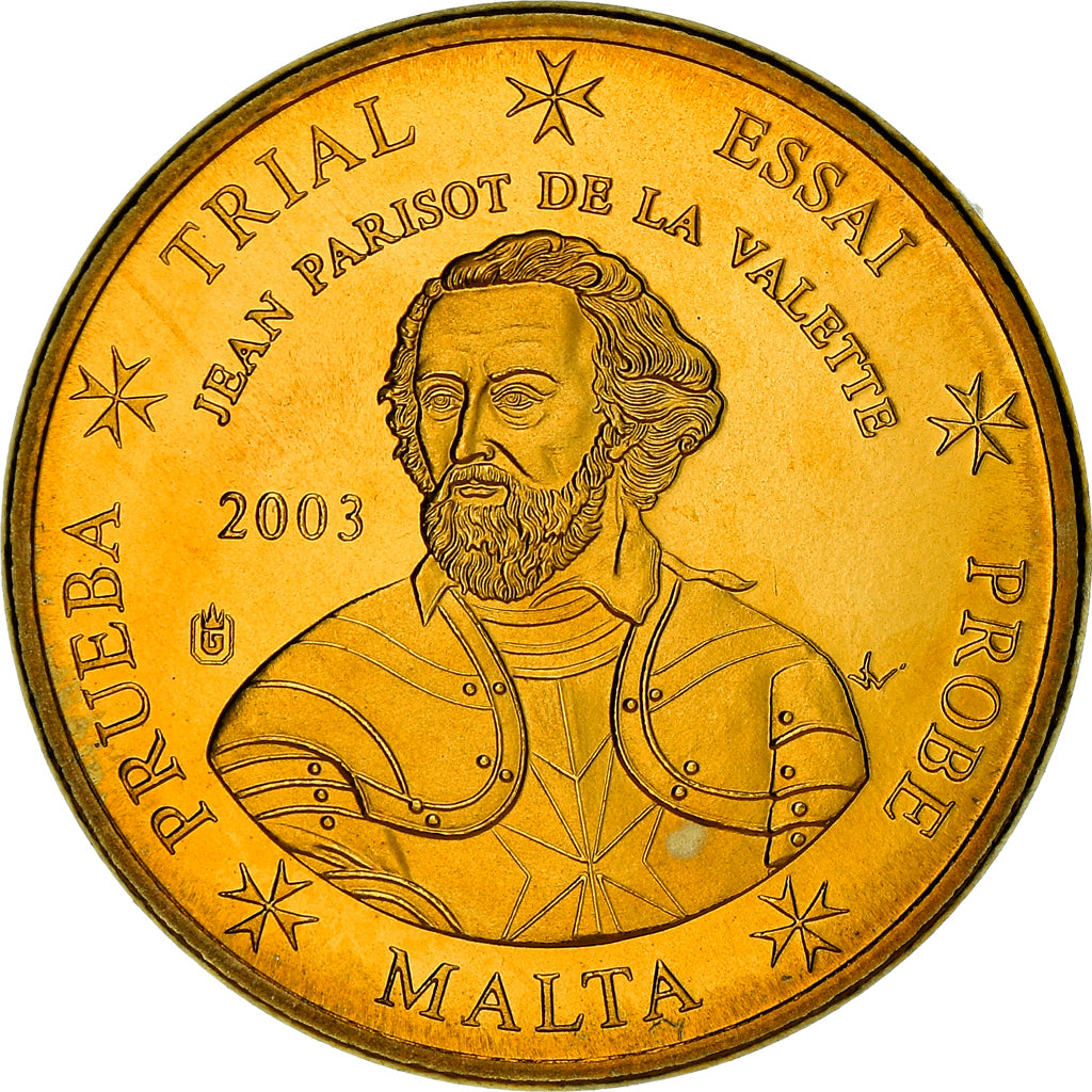 Malta, 10 Euro Cent, 2003, unofficial private coin, MS(65-70), Brass
