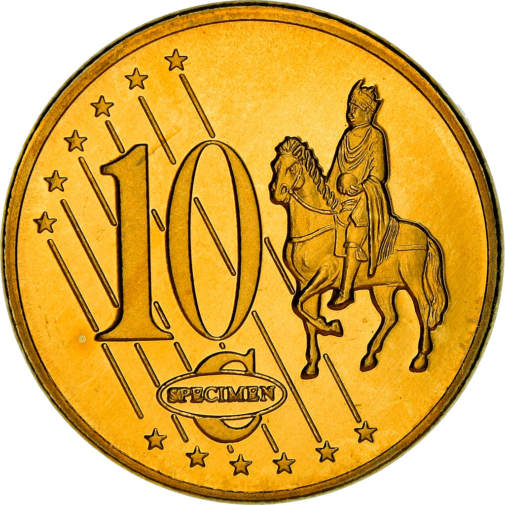 Malta, 10 Euro Cent, 2003, unofficial private coin, MS(65-70), Brass