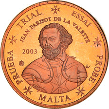 Malta, 2 Euro Cent, 2003, unofficial private coin, FDC, Rame