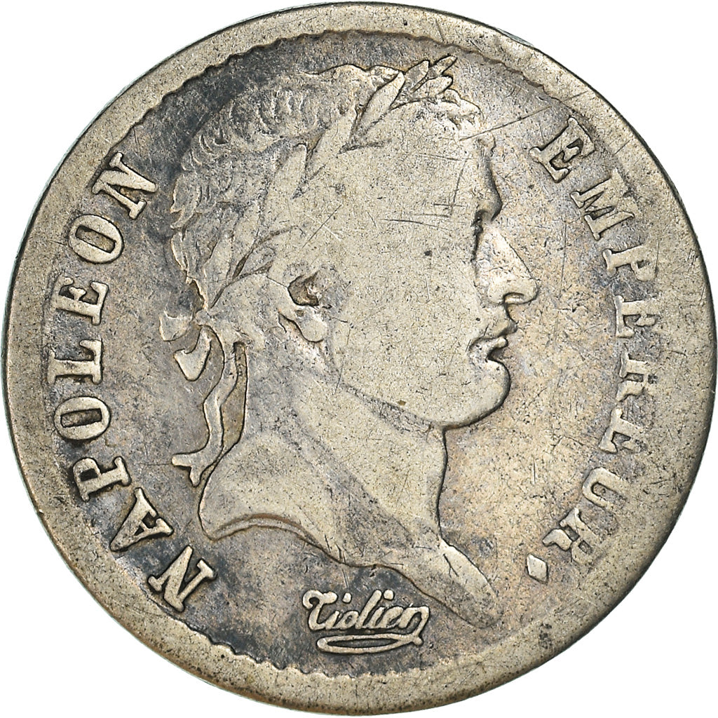 Monnaie, France, Napoléon I, 1/2 Franc, 1808, Paris, A inachevé, B+, Argent